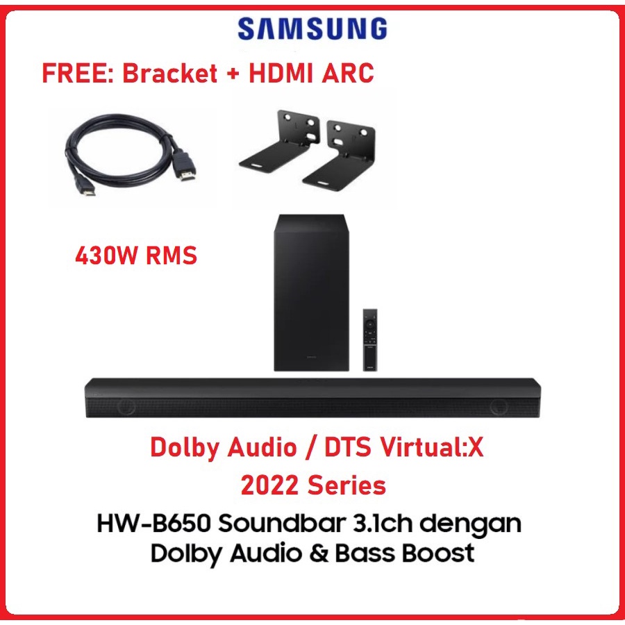 Jual SAMSUNG SOUNDBAR HW B650 / HWB650 3.1 Chanel wireless soundbar