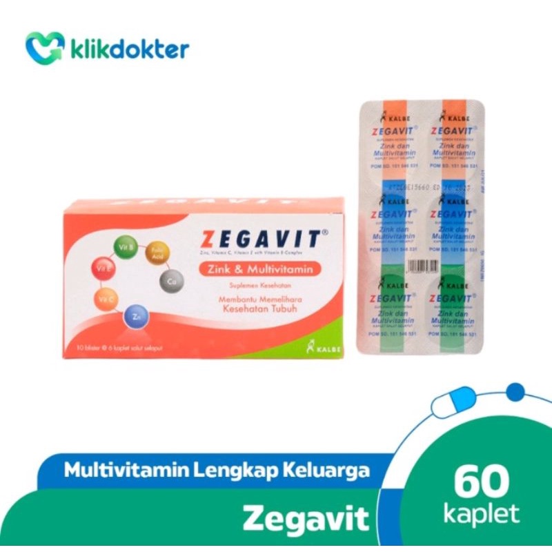 Jual Zegavit Multivitamin Dan Zink Box Tablet Shopee Indonesia