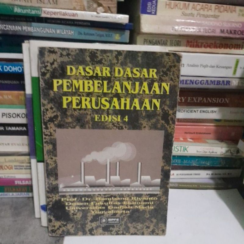 Jual DASAR DASAR PEMBELANJAAN PERUSAHAAN EDISI 4 BY PROF.DR.BAMBANG ...