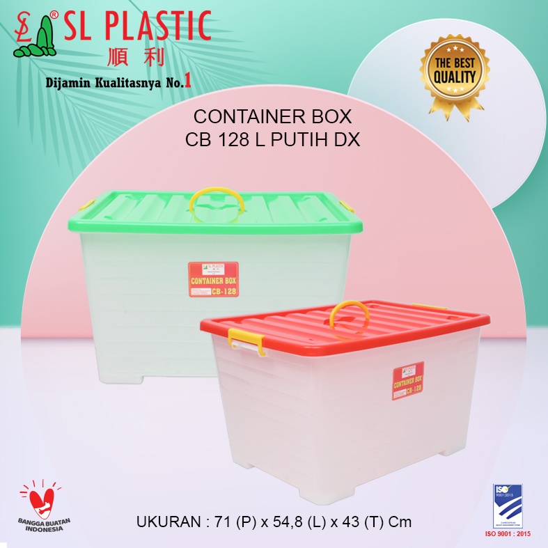 Jual Box Storage / Container Box Kontainer CB- 128 Liter PUTIH SL ...