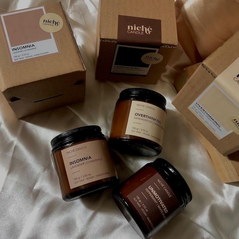 Jual Niché Candle Lilin Soy Wax Natural Scented Candle Gift Set Hampers