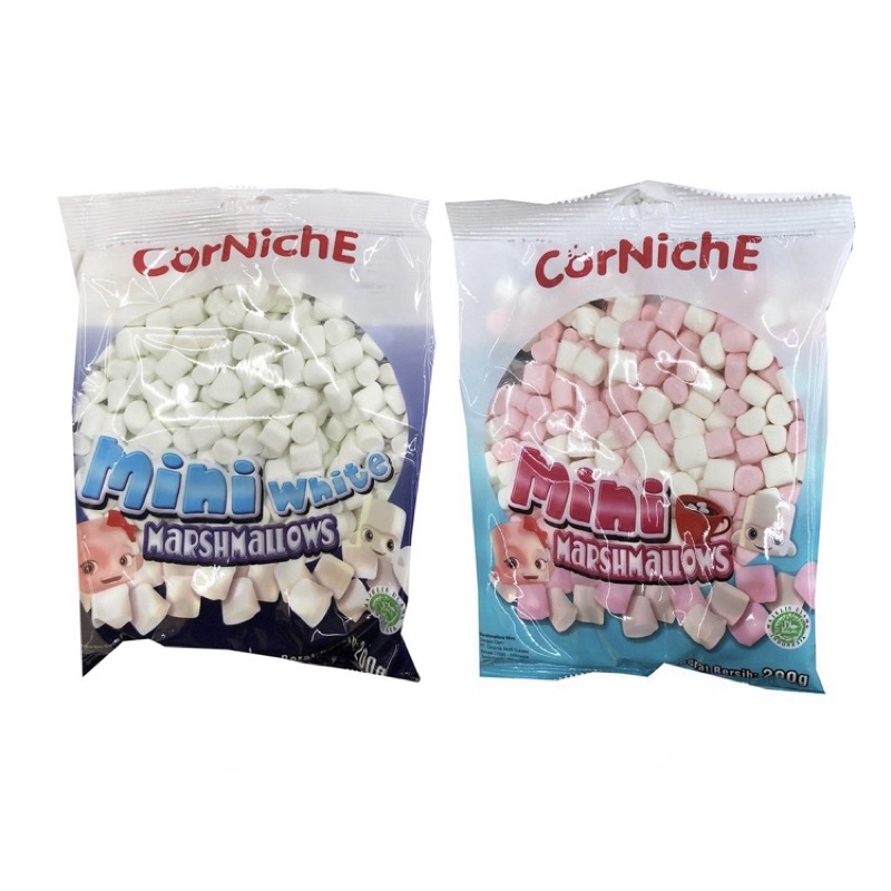 Jual CORNICHE Halal Mini Marshmallow Permen 200gr / CORNICHE / Snow