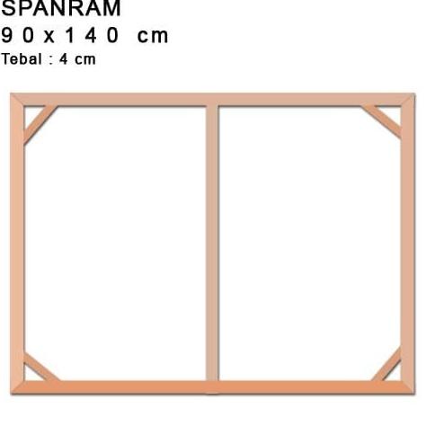 Jual Spanram 90x140 cm Span Ram Kayu Meranti Frame 140x90 cm Tebal 4 cm ...