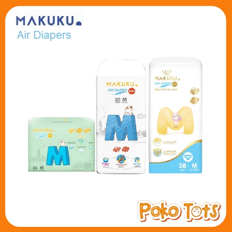 Jual Makuku Air Diapers Tape Pro Care Slim M32/Pants Comfort M34
