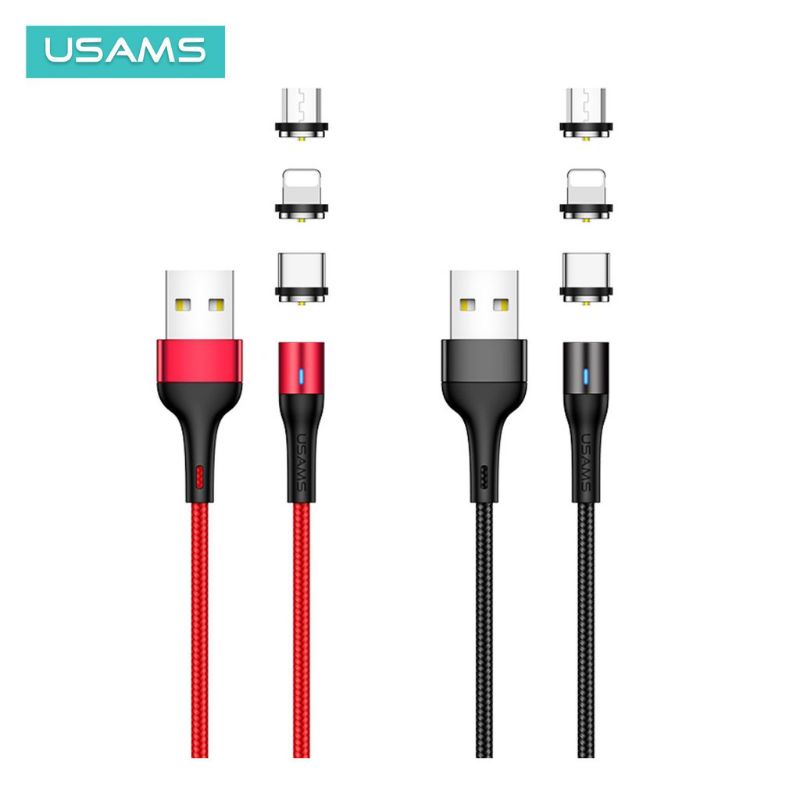 Jual USAMS U29 Kabel Magnetic 3IN1 Smart Chip Fast Charging Garansi