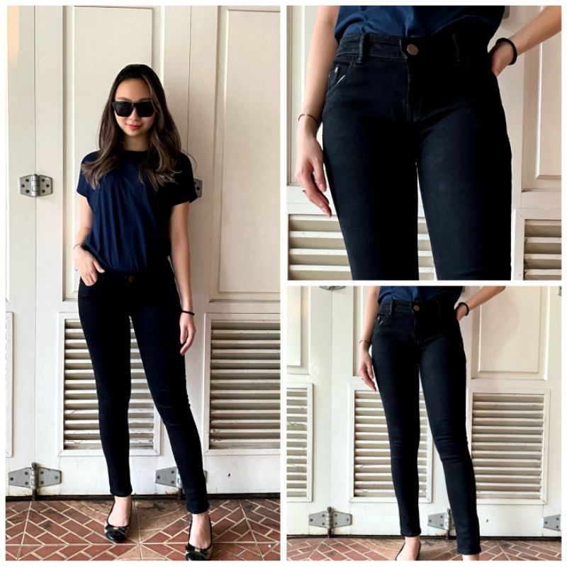 [6 Warna Size 27-42] Celana Jeans Panjang Jumbo Big size Skinny Jeans Denim  Wanita