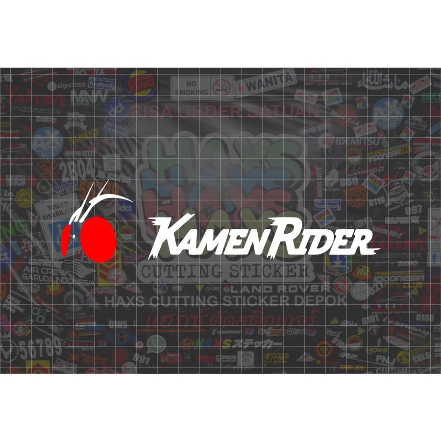 Jual Cutting Sticker Kamen Rider Latin Ukuran 15 Cm Untuk Motor Mobil ...