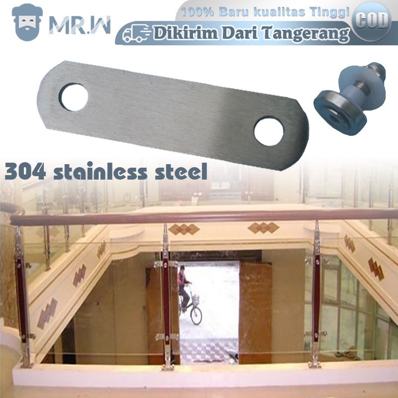 Jual Railing Kaca Stainless 304 Jepitan Kaca Penjepit Kaca Single Sayap