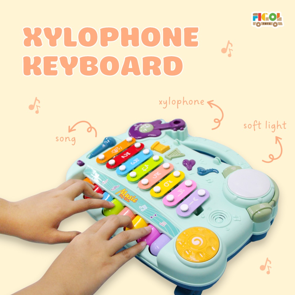 Jual Mainan Xylophone Anak Bunyi Music Festival Keyboard Organ Childlike Keyboard Xylophone