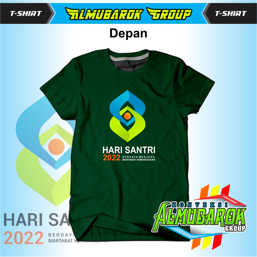 Jual KAOS HARI SANTRI 2022 BAJU KAOS HARI SANTRI BAHAN COMBET 30S ...