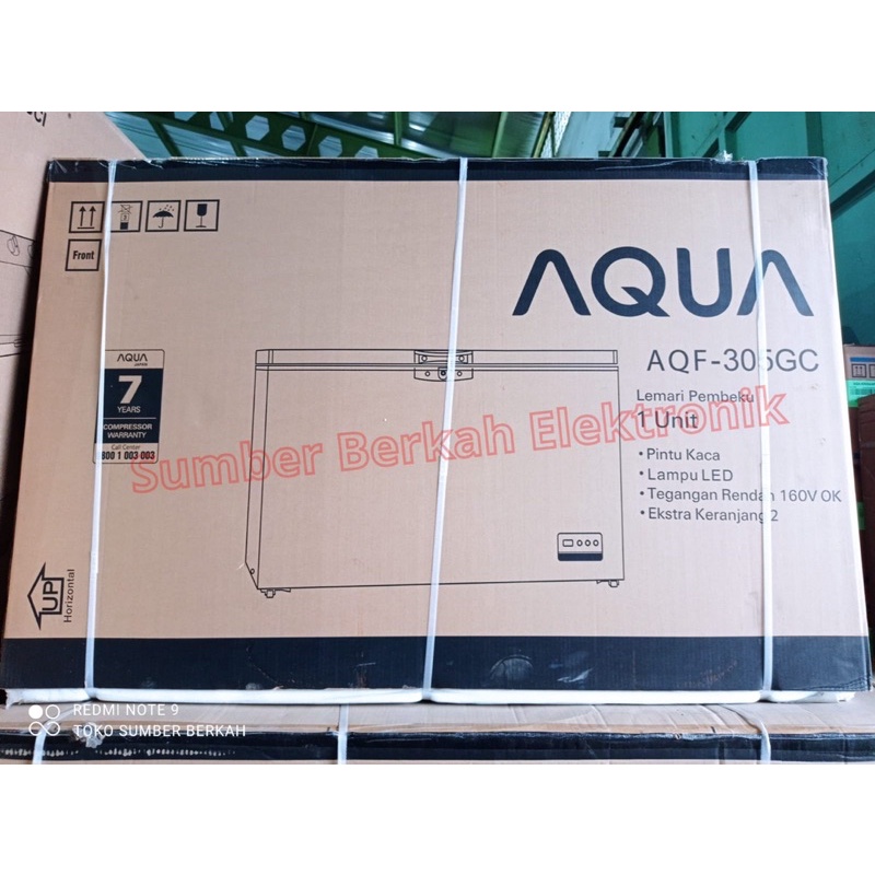 Jual Chest Freezer Aqua 300 Liter 180watt Garansi Resmi Freezer Cooler Aqf 305GC 305 Gc Promo