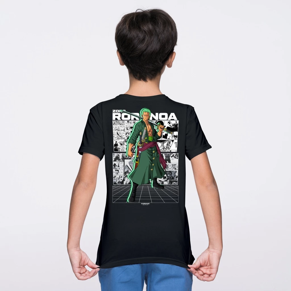 Baju Kaos Anak Unisex Gambar Anime ONE PIECE RORONOA ZORO SWORDSMAN
