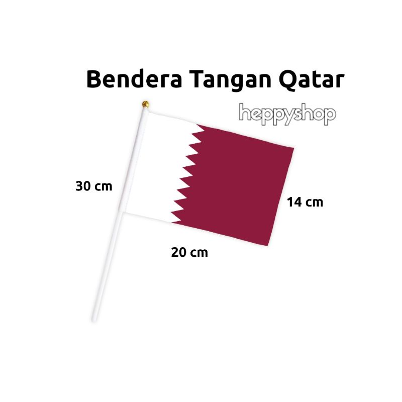 Jual Bendera Tangan Stik Pawai Negara Qatar Shopee Indonesia