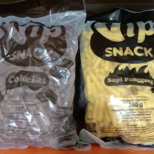 Jual VIP Snack 360gr/VIP rasa coklat/VIP rasa sapi panggang | Shopee ...