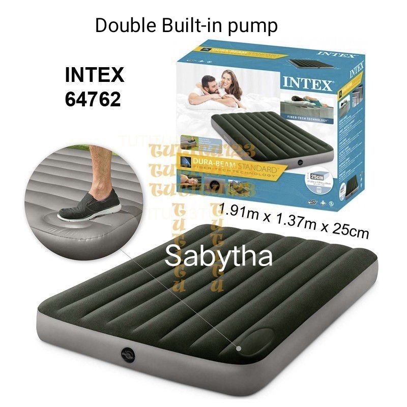 Jual Kasur Angin Durabeam Air bed INTEX 64761Twin BUILTIN Foot Pump