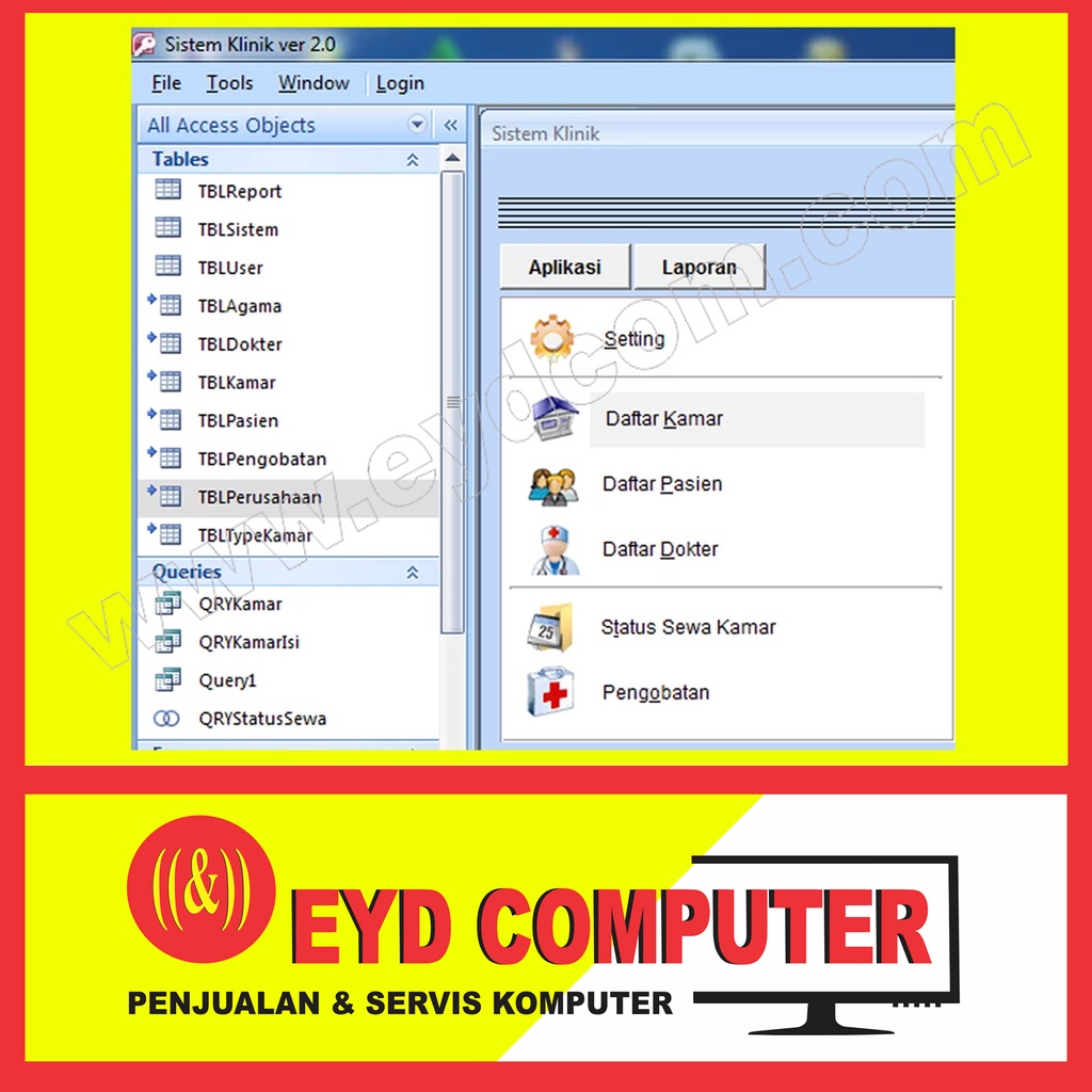 Jual PROGRAM KLINIK KESEHATAN ALL PC FULL VERSION BANYAK PC APLIKASI ...