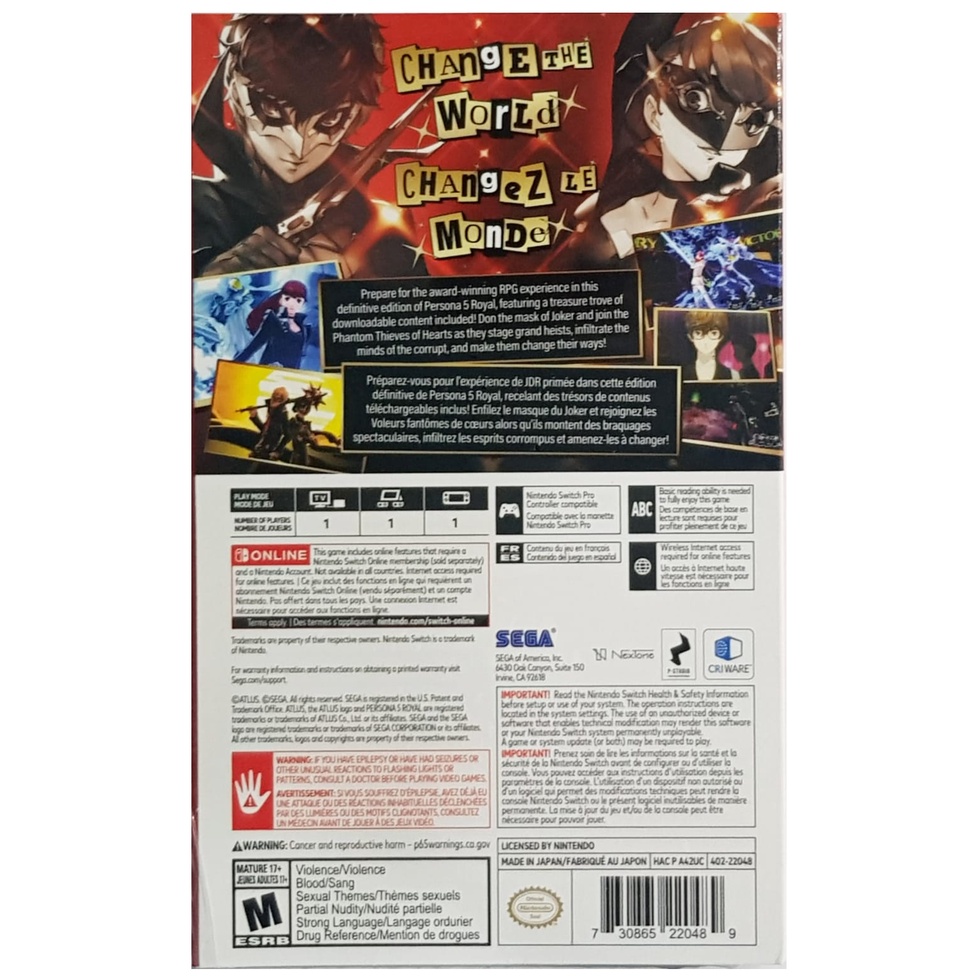 Jual Switch Persona 5 Royal English US Version +Steelcase | Shopee ...
