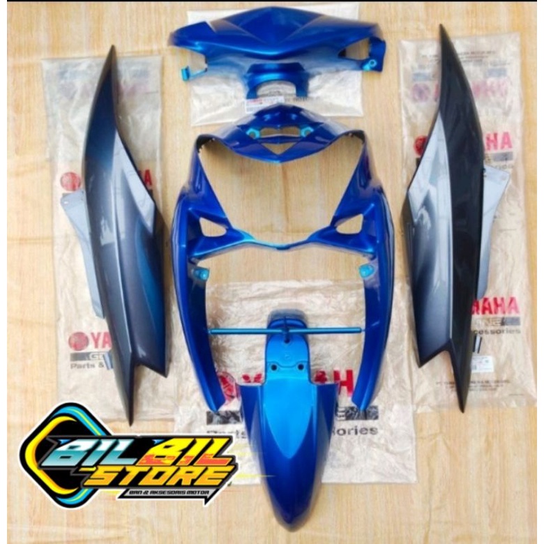 Jual BODY HALUS MIO SOUL KARBU FULLSET WARNA BIRU ABU2/GREY POLOS