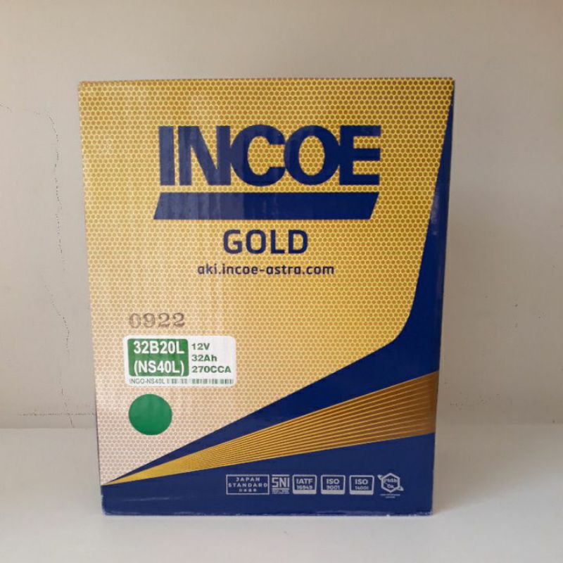 Jual Accu / Aki Mobil Agya, Ayla, Sigra, Calya, NS40L INCOE GOLD Aki