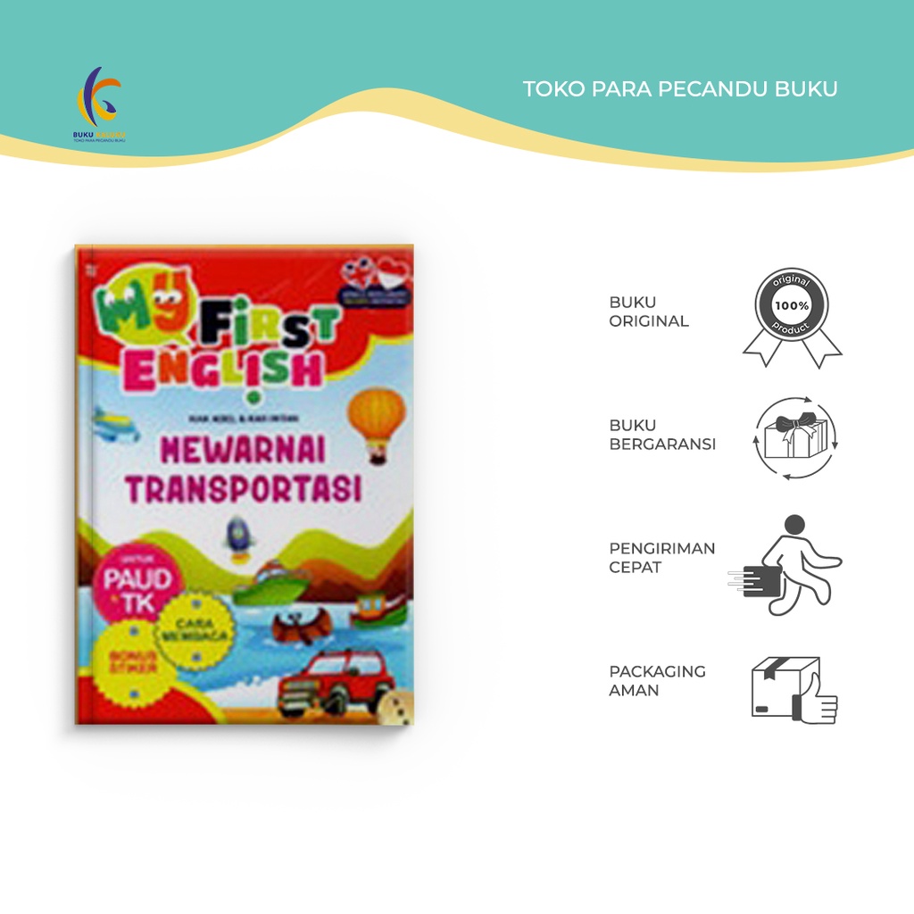 Jual Buku Anak Buku My First English Mewarnai Transportasi Wahyu