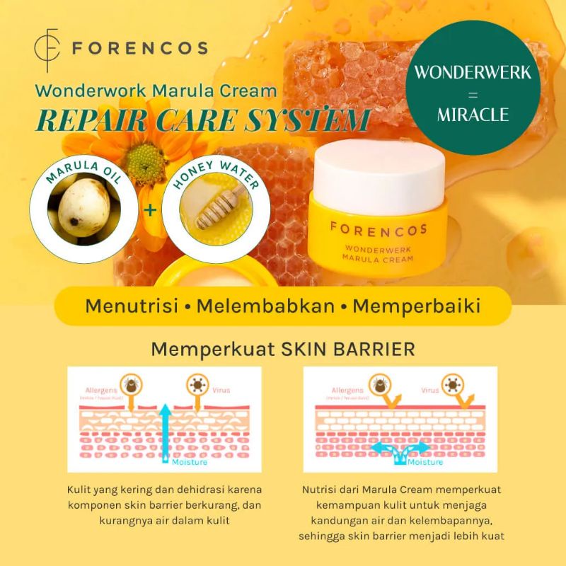 Jual FORENCOS Wonderwerk Marula Cream Melembabkan dan Menutrisi Kulit