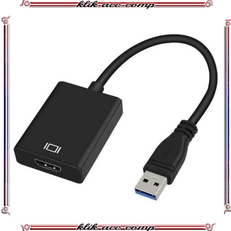 Jual converter usb to hdmi 1080p usb 3.0/conektor usb to hdmi usb 3.0 Shopee Indonesia