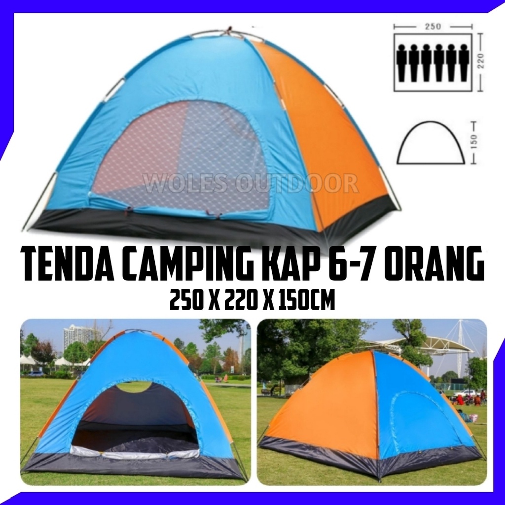 Jual Tenda Camping Kapasitas 6 orang, ada jendela tenda kemping