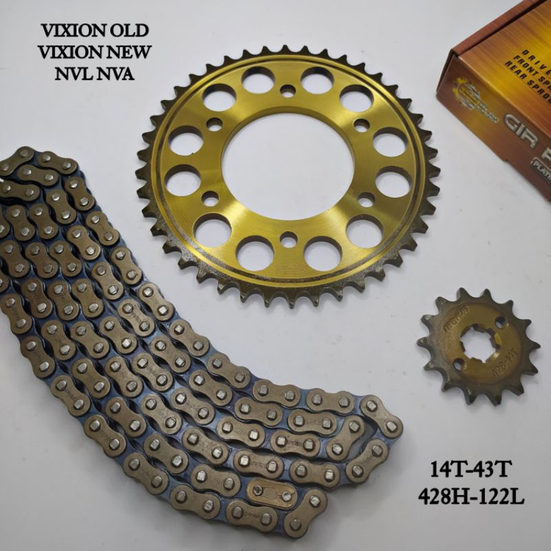 Jual GIR GEAR SET RANTAI YAMAHA VIXION OLD VIXION NEW NVL NVA BAJA