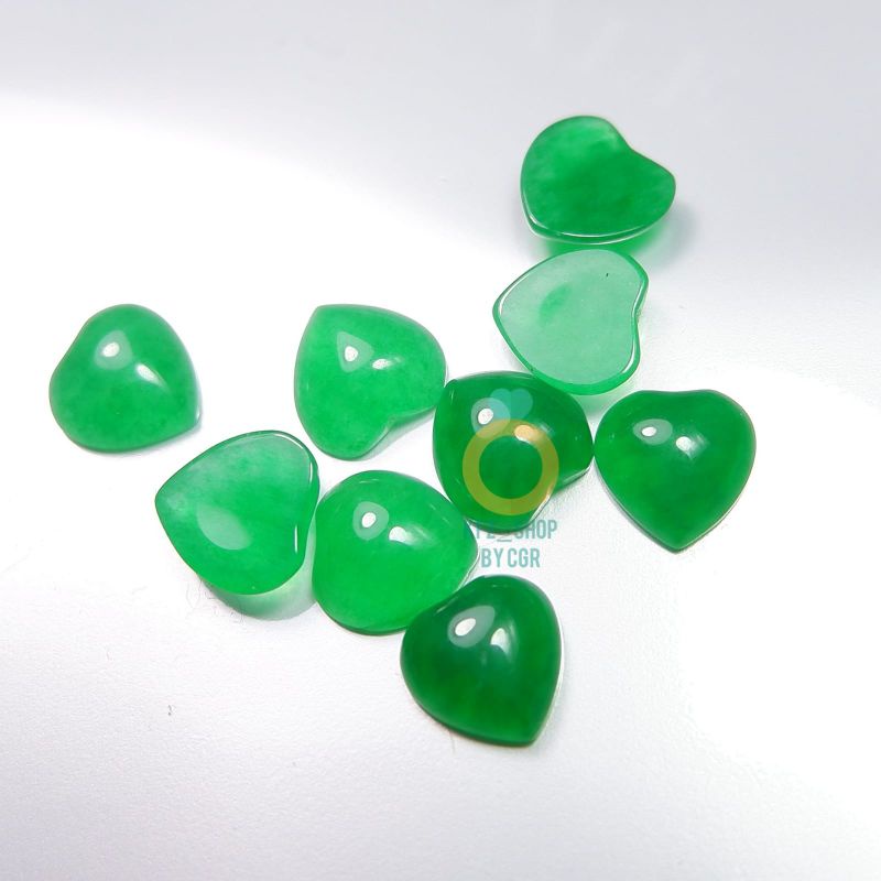 Jual Permata Bentuk Hati Batu Giok Hijau Quartzite 8MM | Shopee Indonesia