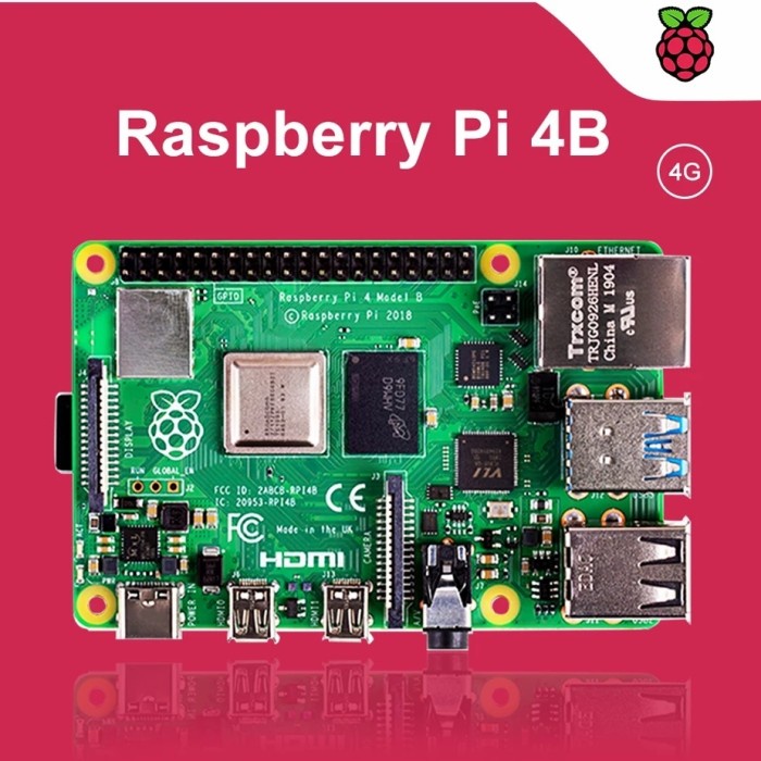 Jual Original Raspberry Pi 4 Model B 4B Raspi 4 RAM 4GB 2GB 1GB RS UK ...