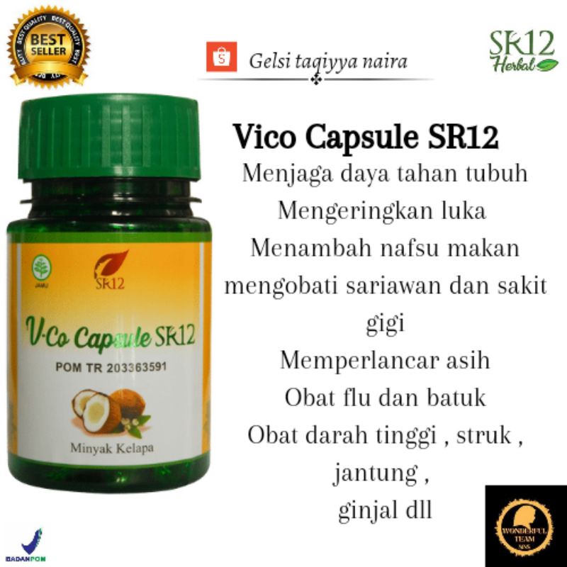 Jual Vico Kapsul Sr Vco Sr Minyak Kelapa Murni Obat Penambah