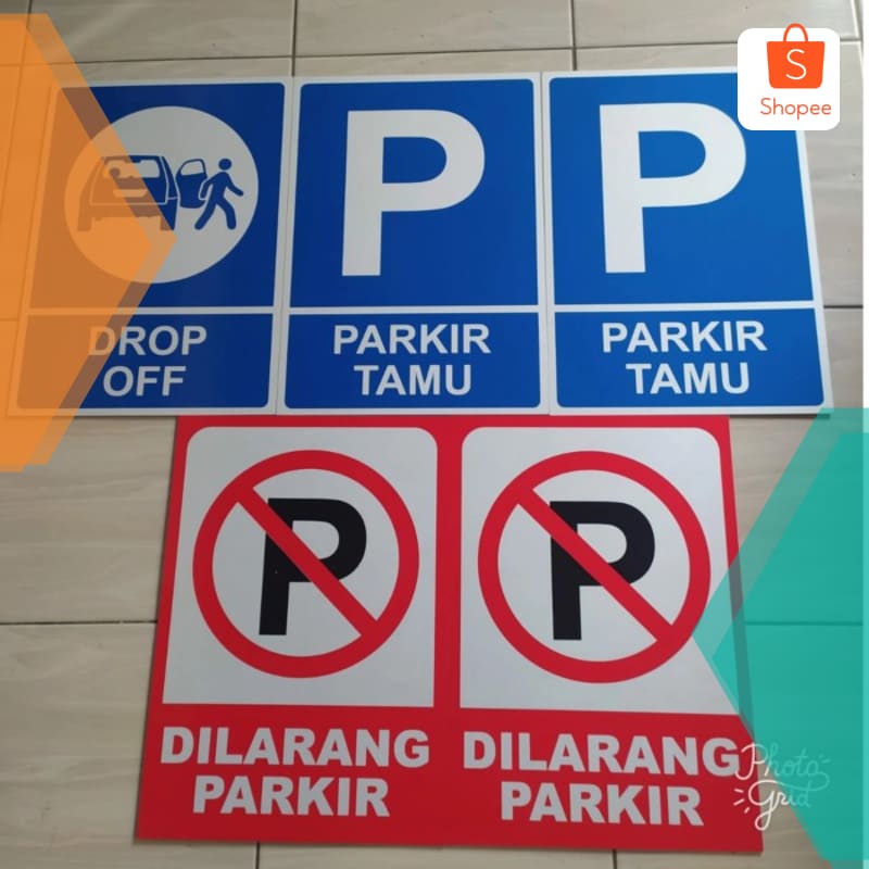 Jual Grosir Rambu Dilarang Parkir Ukuran 60 x 80 cm. Plat ACP tebal 3mm ...