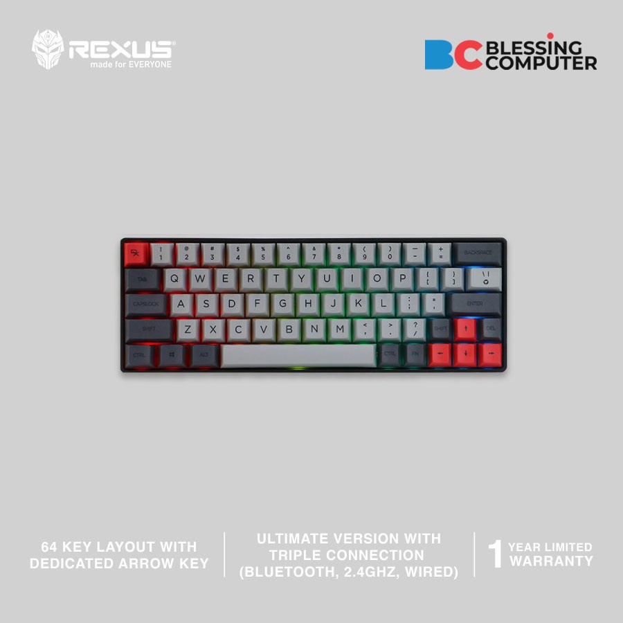 Jual Keyboard Gaming REXUS DAXA M64 ULIMATE BLACK Switch Red | Shopee ...