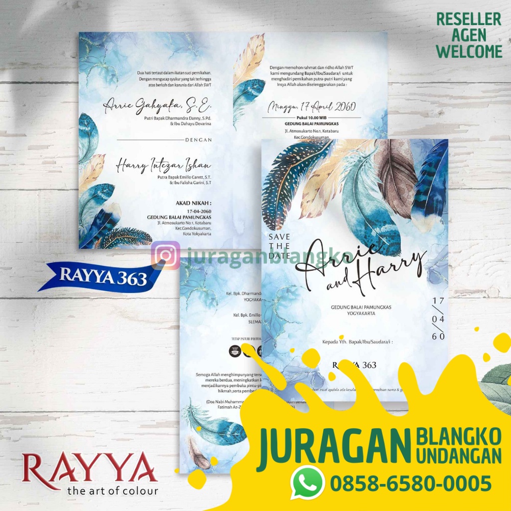 Jual BLANGKO UNDANGAN MURAH RAYYA 363 JURAGAN BLANGKO | Shopee Indonesia