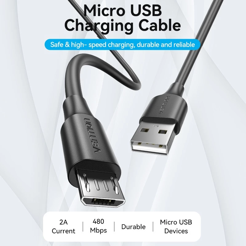 👍 VENTION USB Data Cable USB A to Micro USB