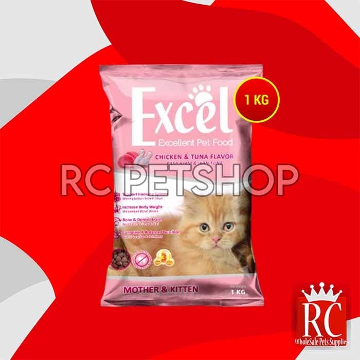 Jual EXCEL CATFOOD KITTEN BENTUK SEGITIGA 1KG | Shopee Indonesia