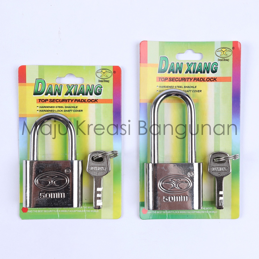 Jual Gembok Rumah Pagar Toko Panjang Pendek Padlock 50mm 50s 50l 3