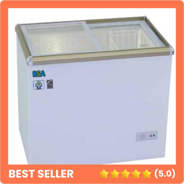 Jual GETRA CHEST FREEZER RSA XS-200 PINTU KACA GESER SLIDING FREEZER ...