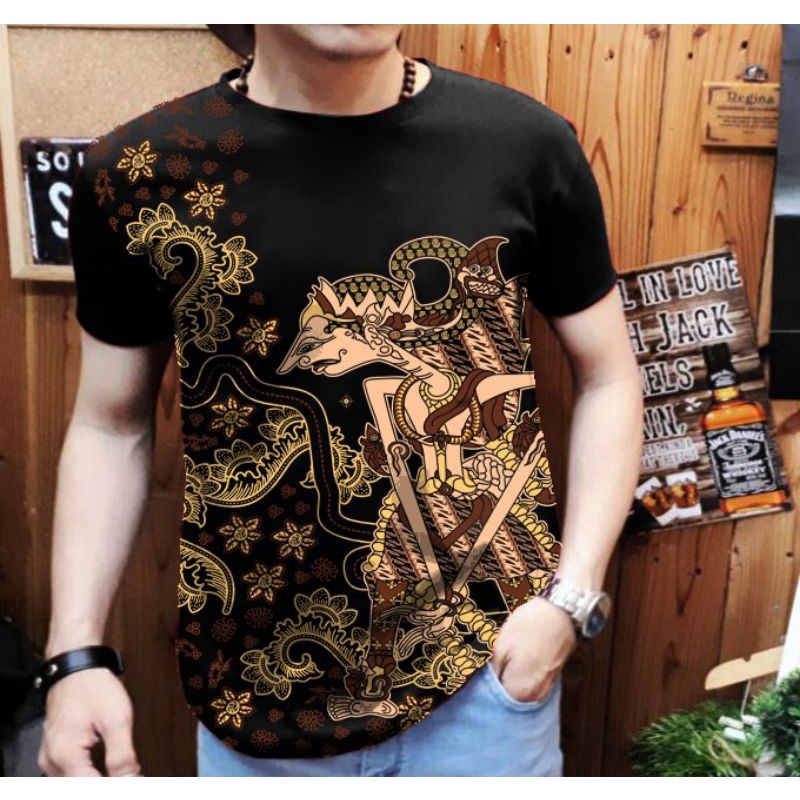 Jual ALPHA - KAOS WAYANG / OBLONG COWOK BATIK ARJUNA , GATOTKACA ...