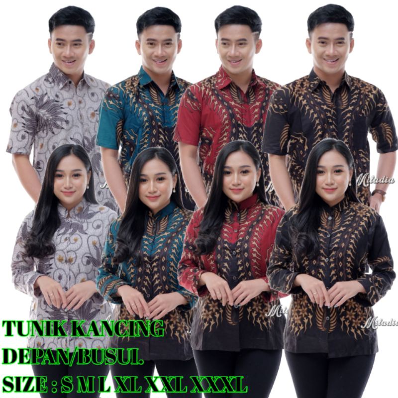 Jual Maura Couple Batik Seragam Batik Couple Atasan Batik Wanita