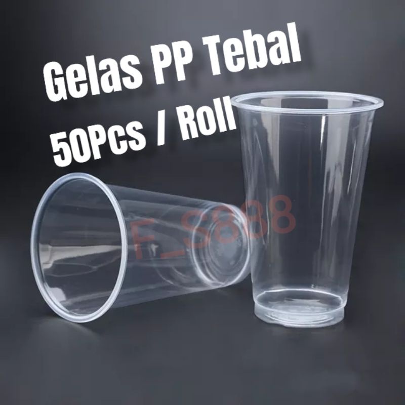 Jual Gelas Plastik Pp Tebal Oz Oz Gelas Es Tebal Isi Pcs