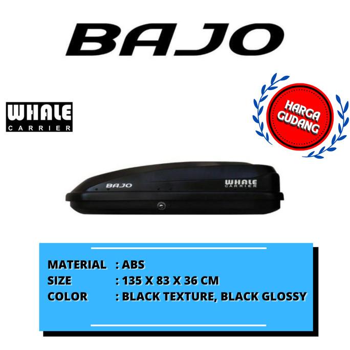 Jual Roof Box Whale Tipe Bajo Black Glossy Texture Universal Shopee Indonesia