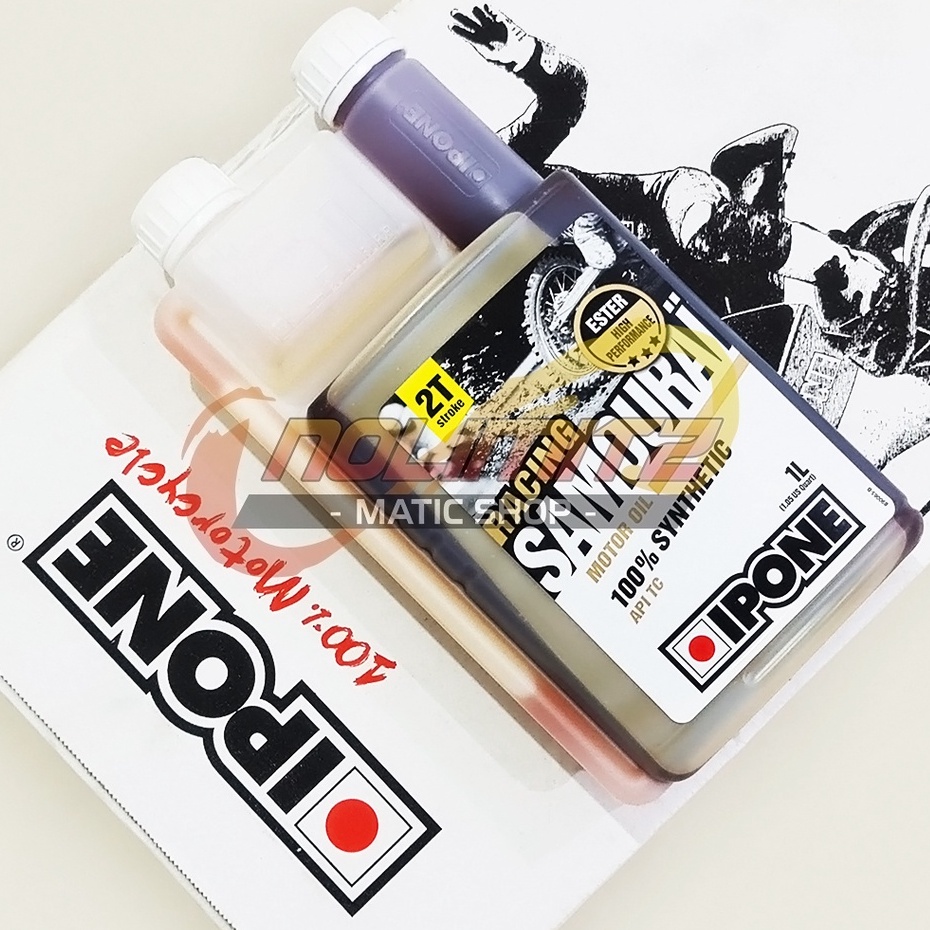 Olio Miscela 2 Tempi IPONE SAMOURAI RACING 100% Sintetico Con Ester Dosatore Integrato Specifiche Api Tc 1 Litro - Foto 5