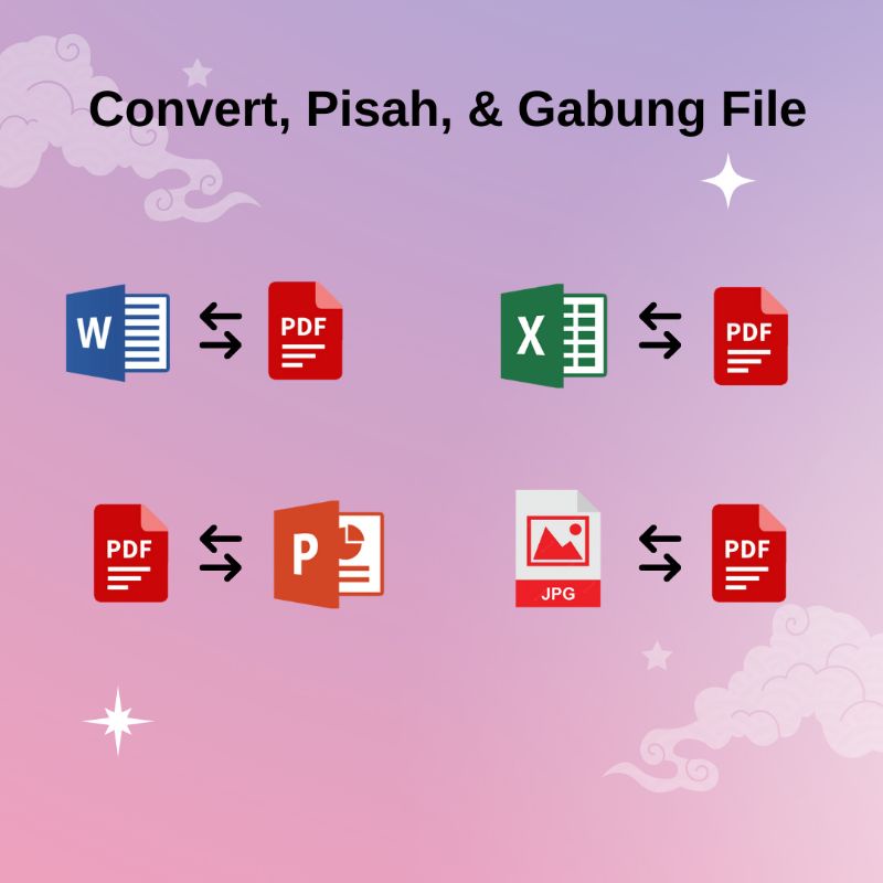Jual CONVERT PISAH GABUNG FILE WORD EXCEL PPT JPEG/JPG ke PDF Shopee
