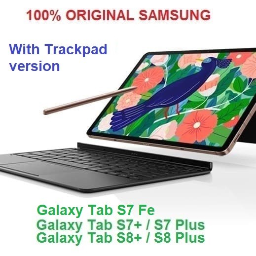 Keyboard With Trackpad SAMSUNG Galaxy Tab S7+ Tab S7 Plus FE Original 100%
