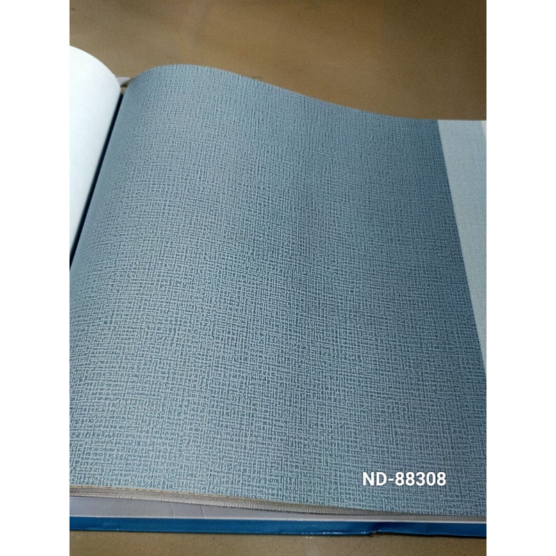 Jual Wallpaper Dinding Minimalis Garis Serat Kain Abu Biru Cream Shopee Indonesia 2945