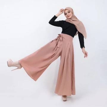 Kulot Rempel Tali Pita Bahan Wolfis Celana Kulot Woolpeach Kerja Kulot Kuliah Kulot Harian