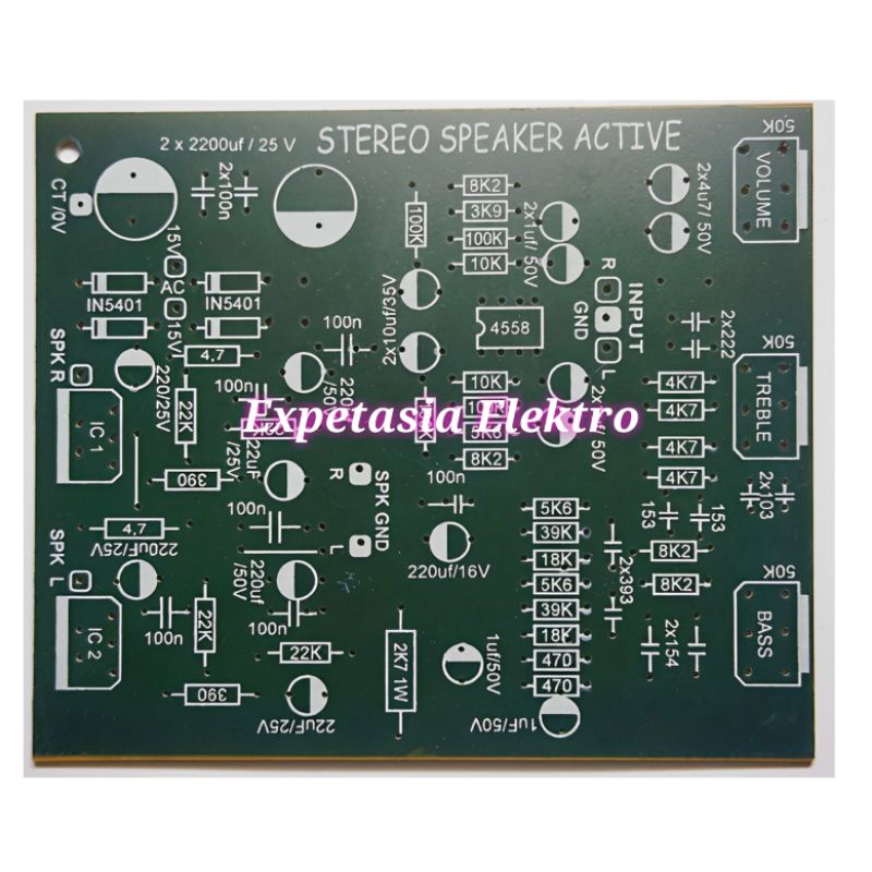 Jual PCB STEREO SPEAKER ACTIVE tda 2050/2030 | Shopee Indonesia