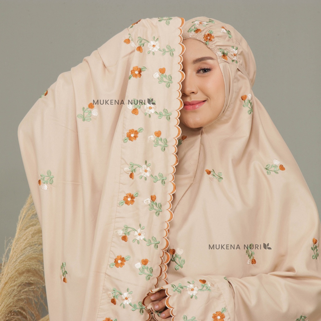 Mukena Dewasa Bordir Full Tabur Bunga Arkani Katun Mikro Premium