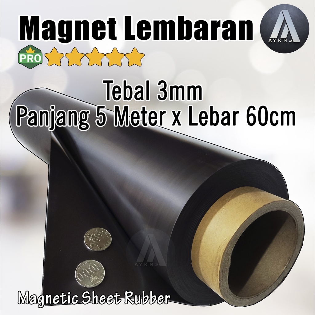 Jual Magnetic Rubber Sheet Magnet Strip Lembaran Karet Ukuran 5 Meter X